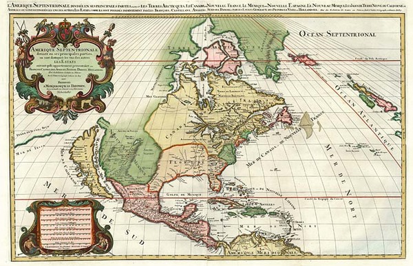 28-North America Map By Alexis-Hubert Jaillot