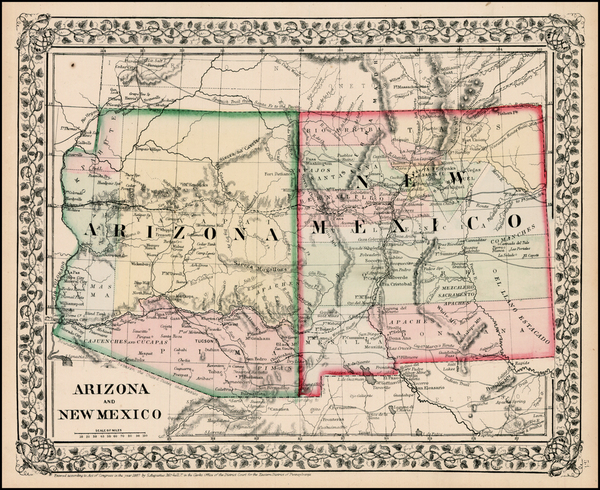 3-Southwest Map By Samuel Augustus Mitchell Jr.