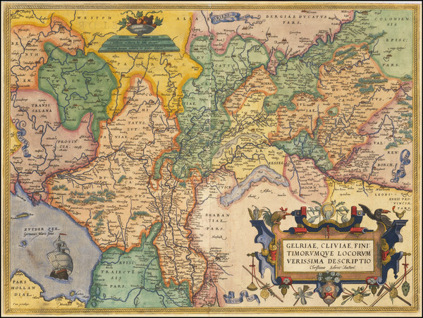 3-Netherlands Map By Abraham Ortelius