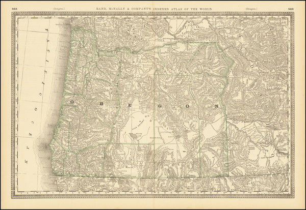 90-Oregon Map By Rand McNally & Company