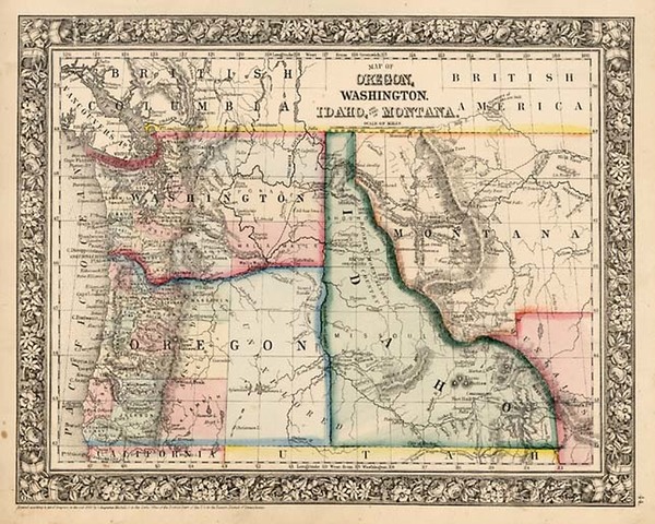 99-Plains and Rocky Mountains Map By Samuel Augustus Mitchell Jr.