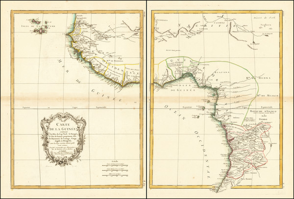 95-West Africa Map By Rigobert Bonne / Jean Lattré