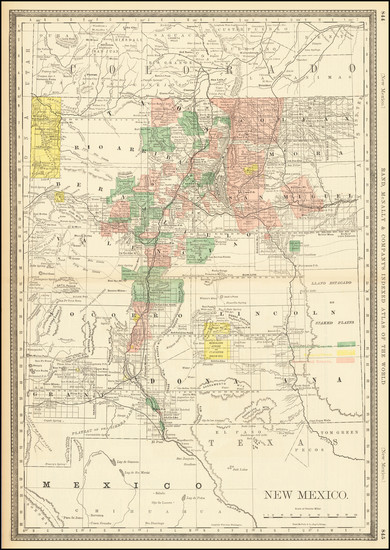 87-New Mexico Map By William Rand / Andrew McNally