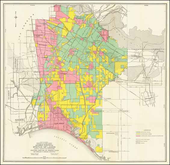 62-California, Los Angeles and Other California Cities Map By State of California Division of Wate