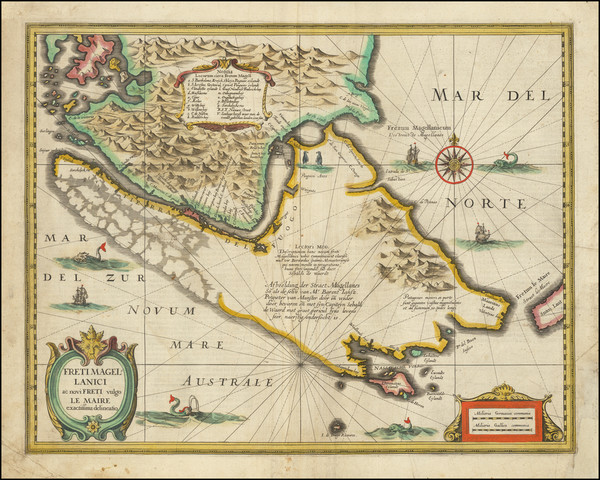 71-Argentina and Chile Map By Henricus Hondius