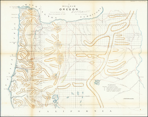 27-Oregon Map By U.S. General Land Office