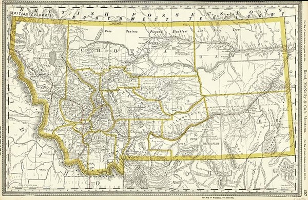 60-Rocky Mountains Map By Rand McNally & Company