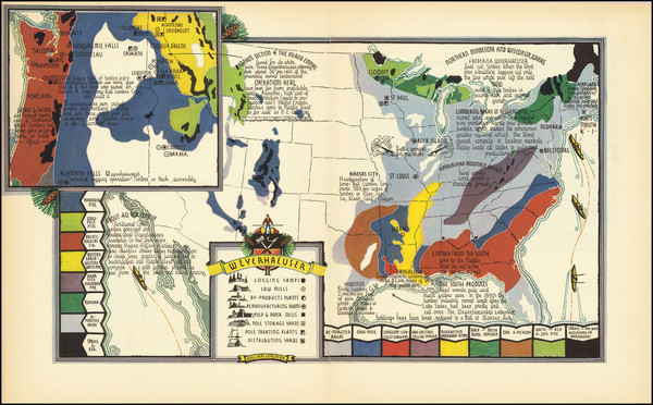 60-United States and Pictorial Maps Map By William L. Longyear