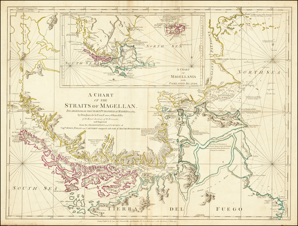 51-Polar Maps, Argentina and Chile Map By Robert Sayer  &  John Bennett