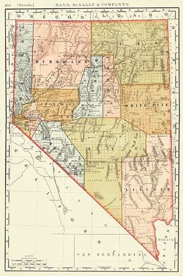 64-California Map By Rand McNally & Company