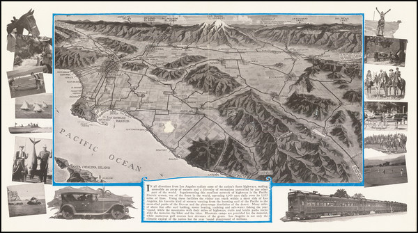 99-Pictorial Maps and Los Angeles Map By Los Angeles Chamber of Commerce