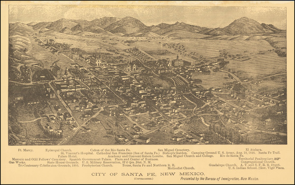 32-New Mexico Map By Mills Engraving Co.