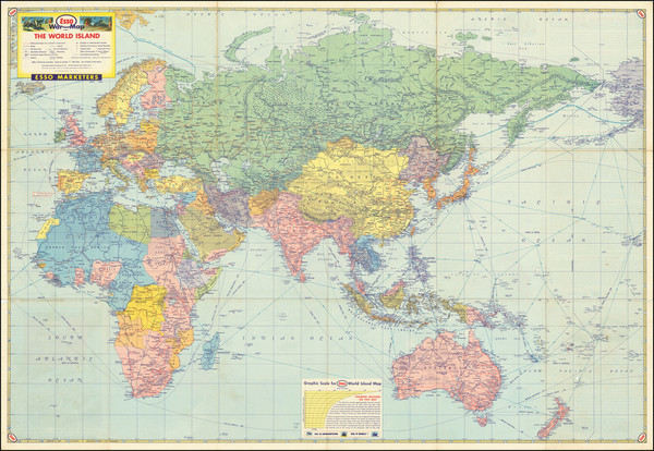 44-World, Europe and World War II Map By General Drafting Company