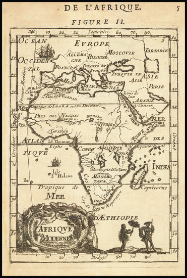 81-Africa Map By Alain Manesson Mallet