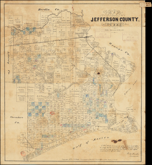 43-Texas Map By R.W. Luttrell / General Land Office (Texas)