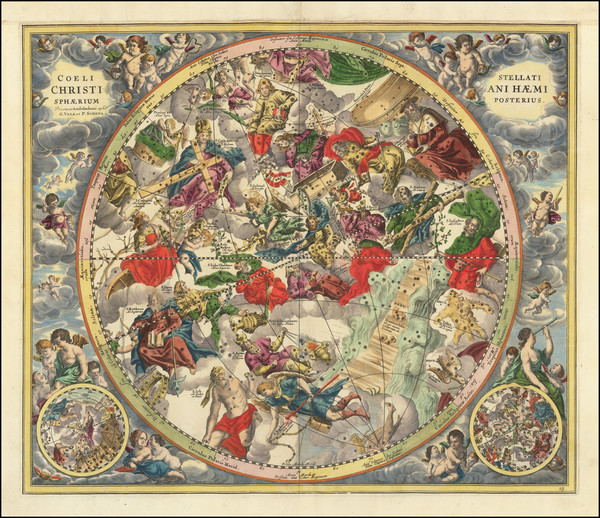 80-Celestial Maps Map By Andreas Cellarius