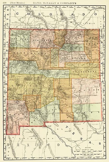 74-Southwest and Rocky Mountains Map By Rand McNally & Company