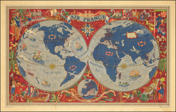 27-World and Pictorial Maps Map By Lucien Boucher