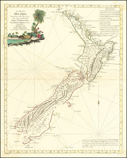 31-New Zealand Map By Antonio Zatta