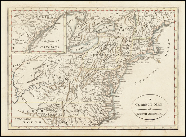 69-United States, Mid-Atlantic, Southeast and Midwest Map By Anonymous