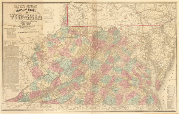 45-West Virginia, Virginia and Civil War Map By J.T. Lloyd