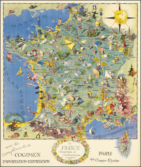 20-France and Pictorial Maps Map By Willy Landelle