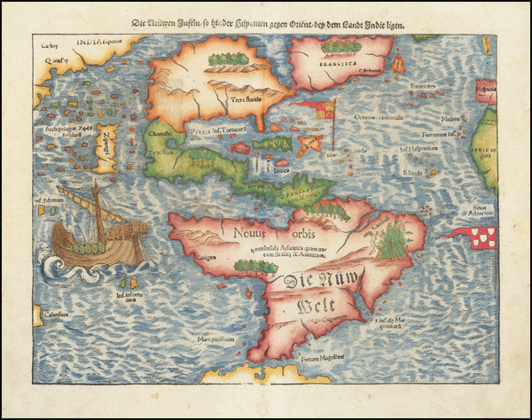 94-Western Hemisphere, North America, South America, Japan, Pacific and America Map By Sebastian M