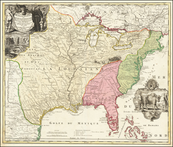 79-United States, South, Southeast, Texas, Midwest, Plains and Southwest Map By Johann Baptist Hom