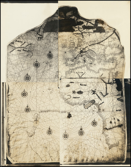 1-Atlantic Ocean, North America, South America and Africa Map By Anonymous