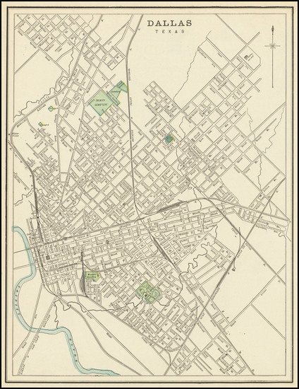 70-Texas Map By George F. Cram