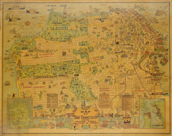 28-Pictorial Maps and San Francisco & Bay Area Map By Harrison Godwin