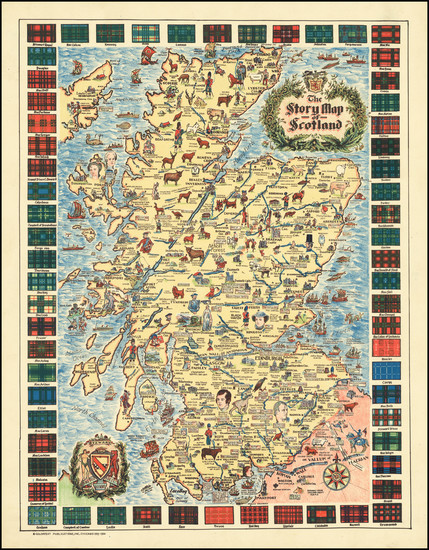 93-Scotland and Pictorial Maps Map By Colortext Publications Inc.