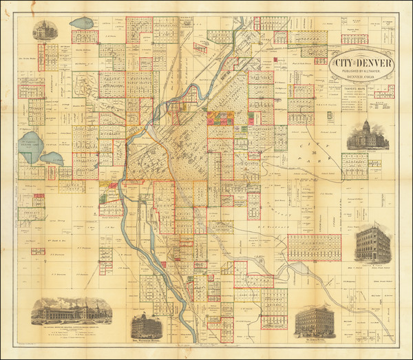 45-Colorado and Colorado Map By H.L. Thayer