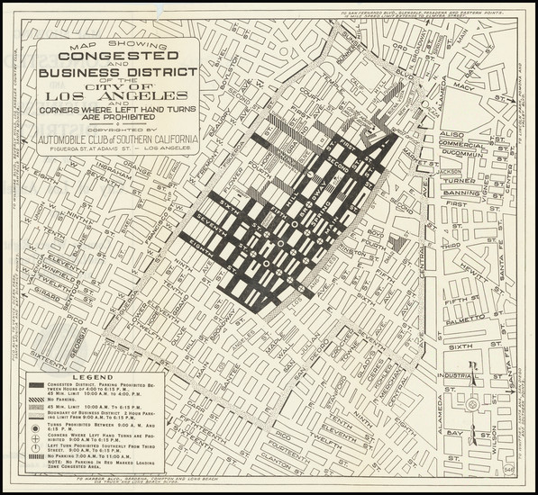 63-Los Angeles Map By Automobile Club of Southern California