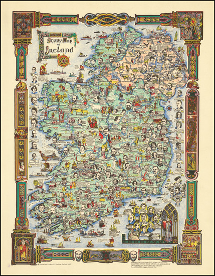 39-Ireland and Pictorial Maps Map By Colortext Publications Inc.