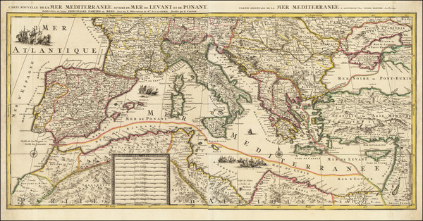 27-Mediterranean Map By Pierre Mortier