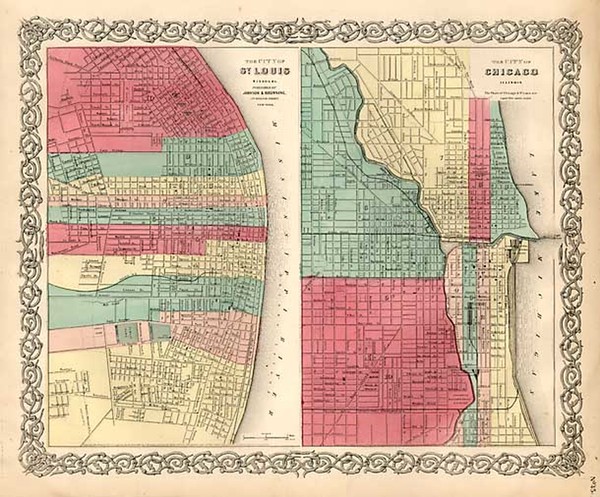 8-Midwest Map By Joseph Hutchins Colton