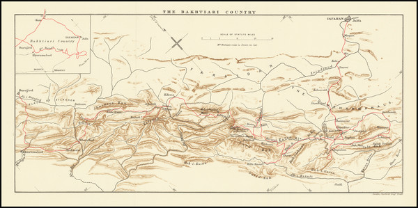 61-Persia & Iraq Map By Edward Stanford