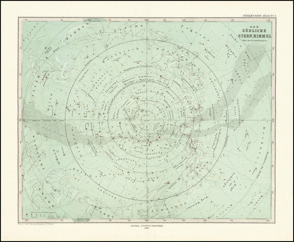 97-Celestial Maps Map By Adolf Stieler