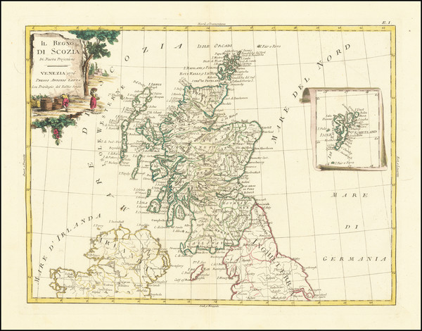 100-Scotland Map By Antonio Zatta