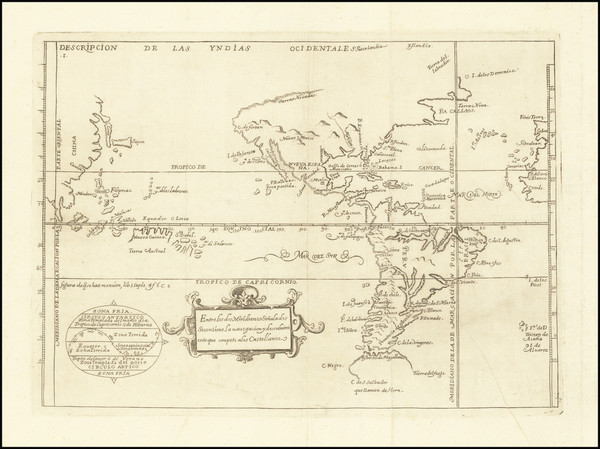 14-Pacific Ocean, China, Southeast Asia, Philippines, Pacific and America Map By Antonio de Herrer