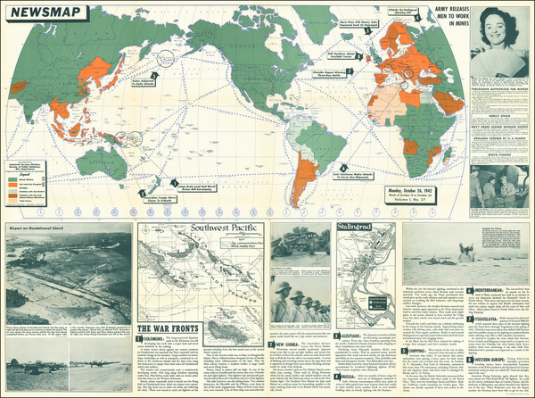 79-World and World War II Map By United States GPO