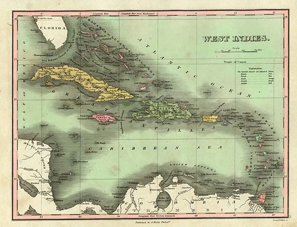 35-Caribbean Map By Anthony Finley