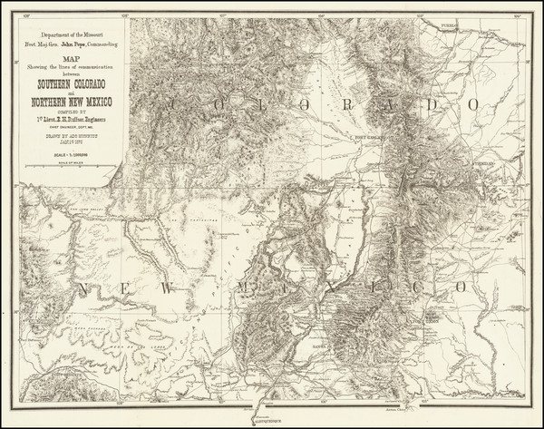 6-Colorado, New Mexico and Colorado Map By U.S. Government