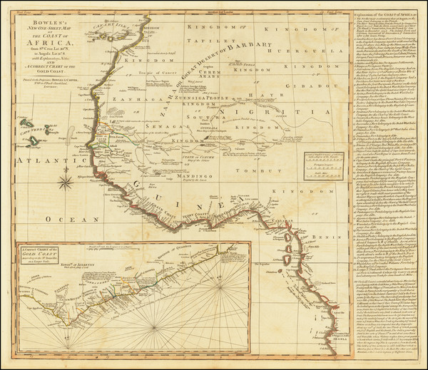 51-West Africa Map By Carington Bowles  &  Jonathan Carver