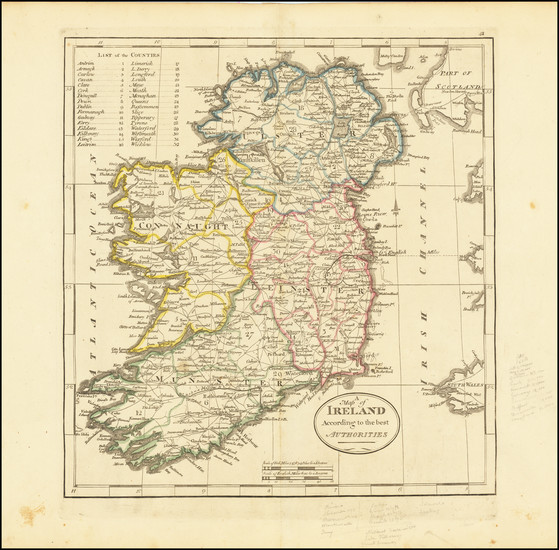 74-Ireland Map By Mathew Carey