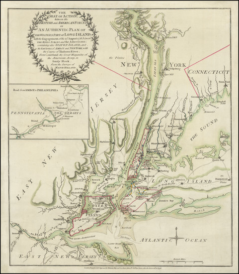 59-New York City, New York State and American Revolution Map By 