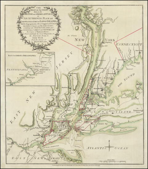 57-New York City, New York State and American Revolution Map By 