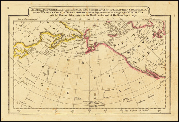 2-Polar Maps, Alaska and Pacific Map By Mathew Carey