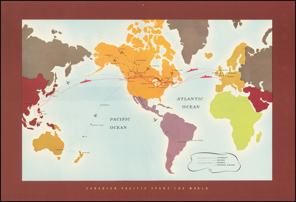 1-World and Pictorial Maps Map By Canadian Pacific Railway